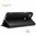 Leather Wallet Case & Card Holder Pouch for Oppo R15 - Black